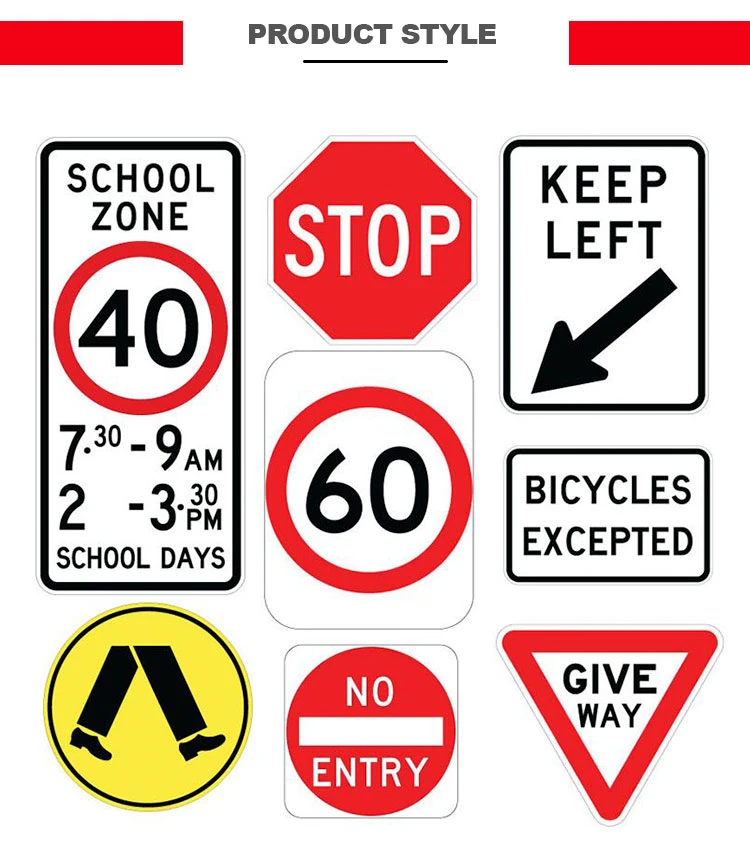 Reflective Film Used Road Signs on The Aluminum Plate Warning Sign